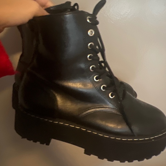 Black Combat Boots - Picture 1 of 2